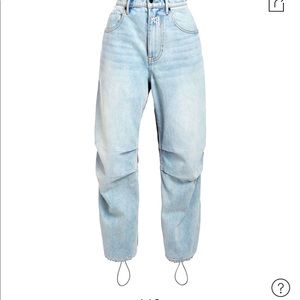 Alexander Wang High-Rise Mixed-Media Nylon Denim Pants